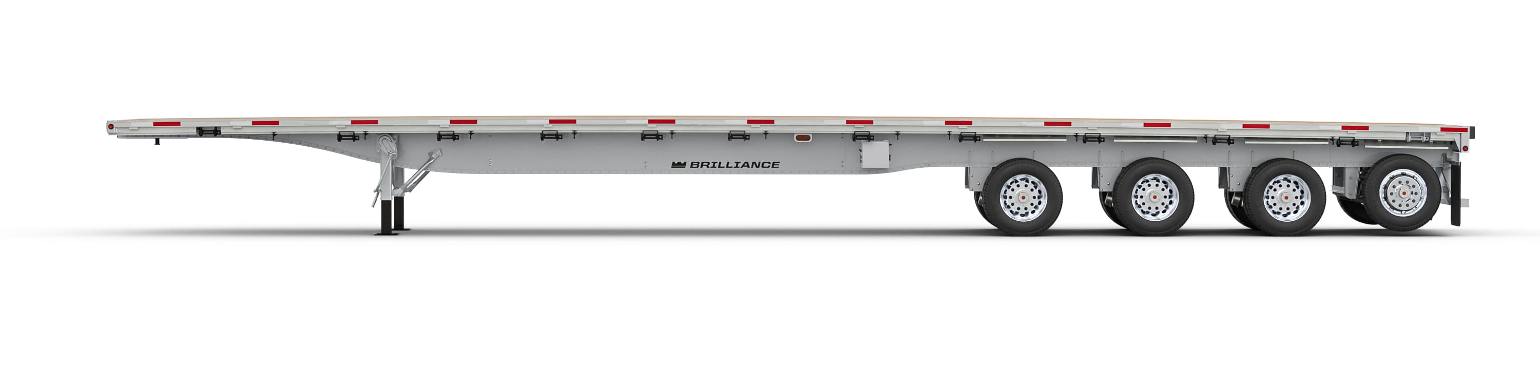 53' Quad Axle flatbed trailer